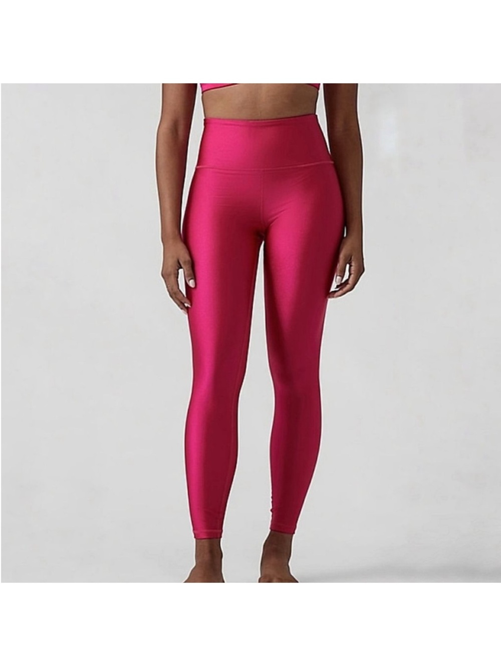 Athleta Elation Shine Tight Leggings Hot Pink, NWOT - Picture 2 of 8
